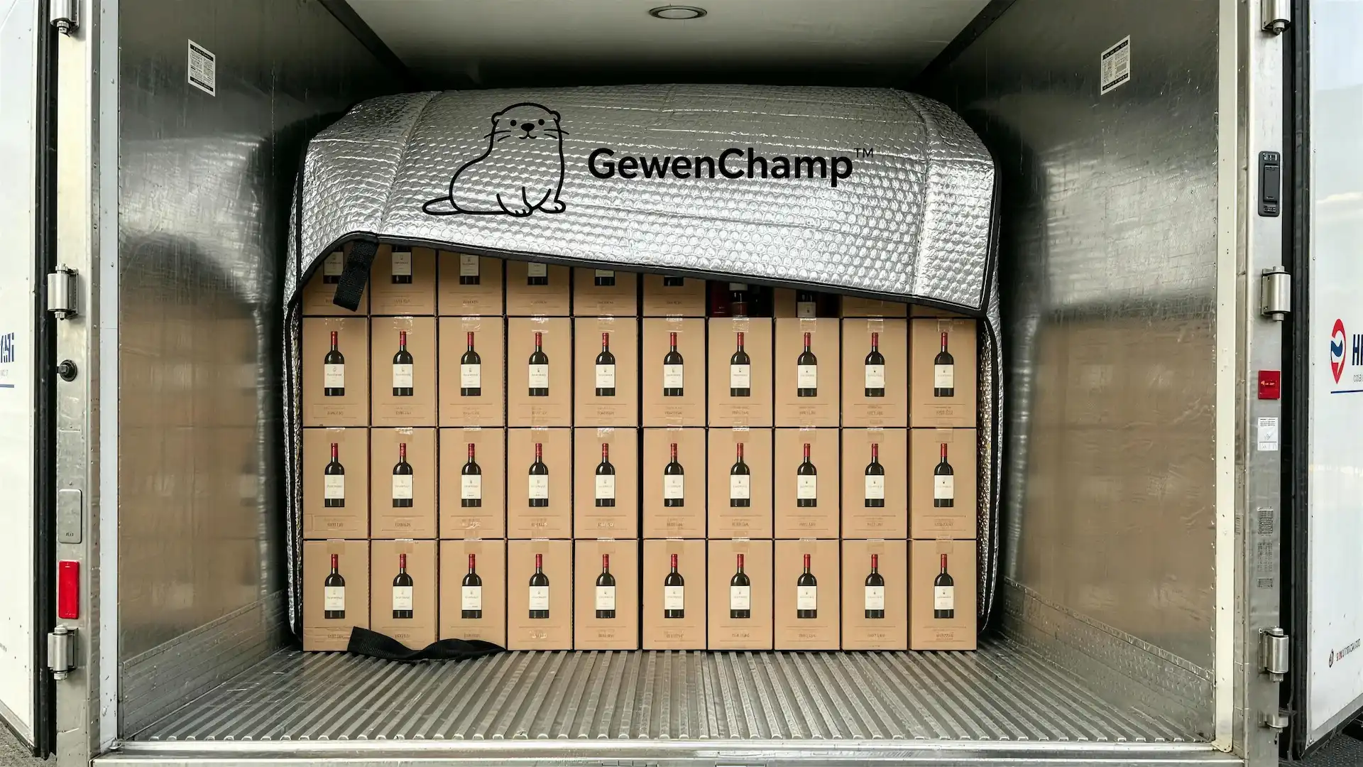 GewenChamp thermal cover over boxed wine in a container